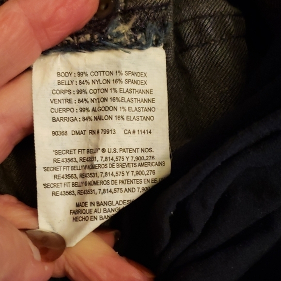 INDIGO Blue Maternity Jeans Boot Cut Petite Med VGUC - Picture 8 of 8